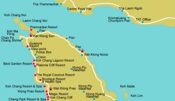 Туристическая карта тайланда с островами на русском языке
